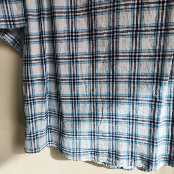 XXL Linen Cotton Shirt Blue Check White Multicolor Jos A Bank New Nwt Mens Size - Picture 16 of 17